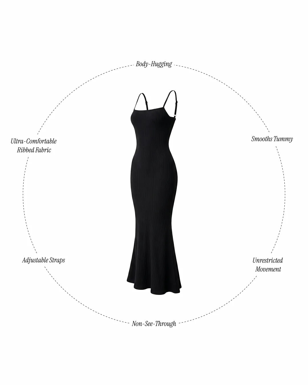 Luxe Ribbed Sculpting Slip Dress