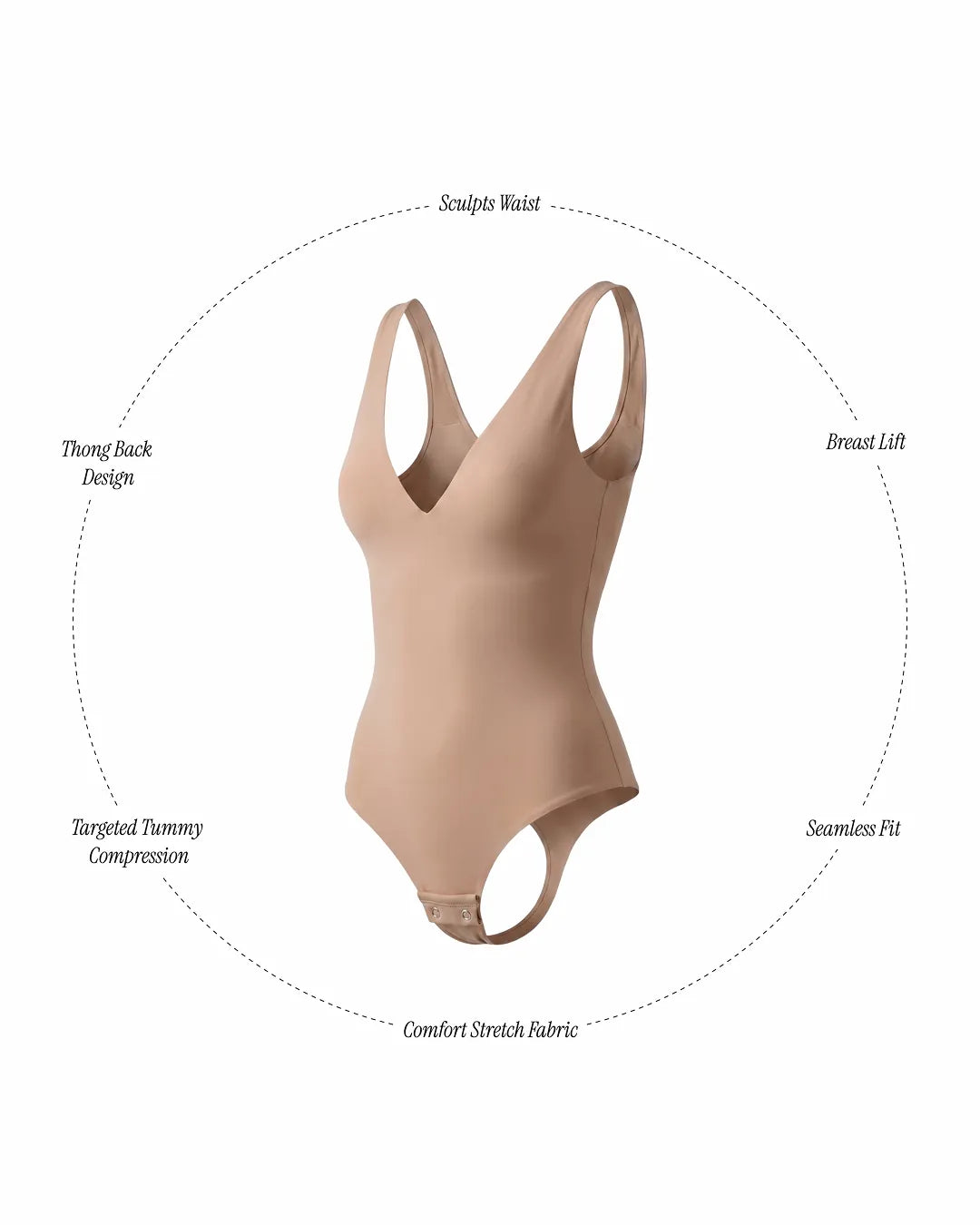 Seamless Sculpt Bodysuit | Almond