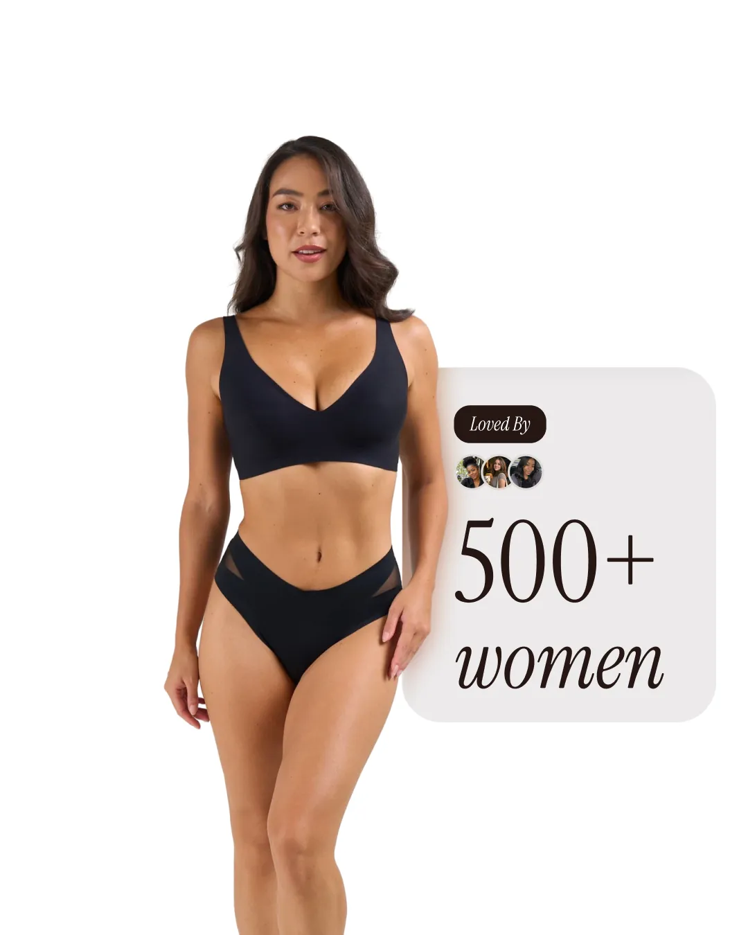 Shaping Wireless Scalloped Jelly Bra | Midnight