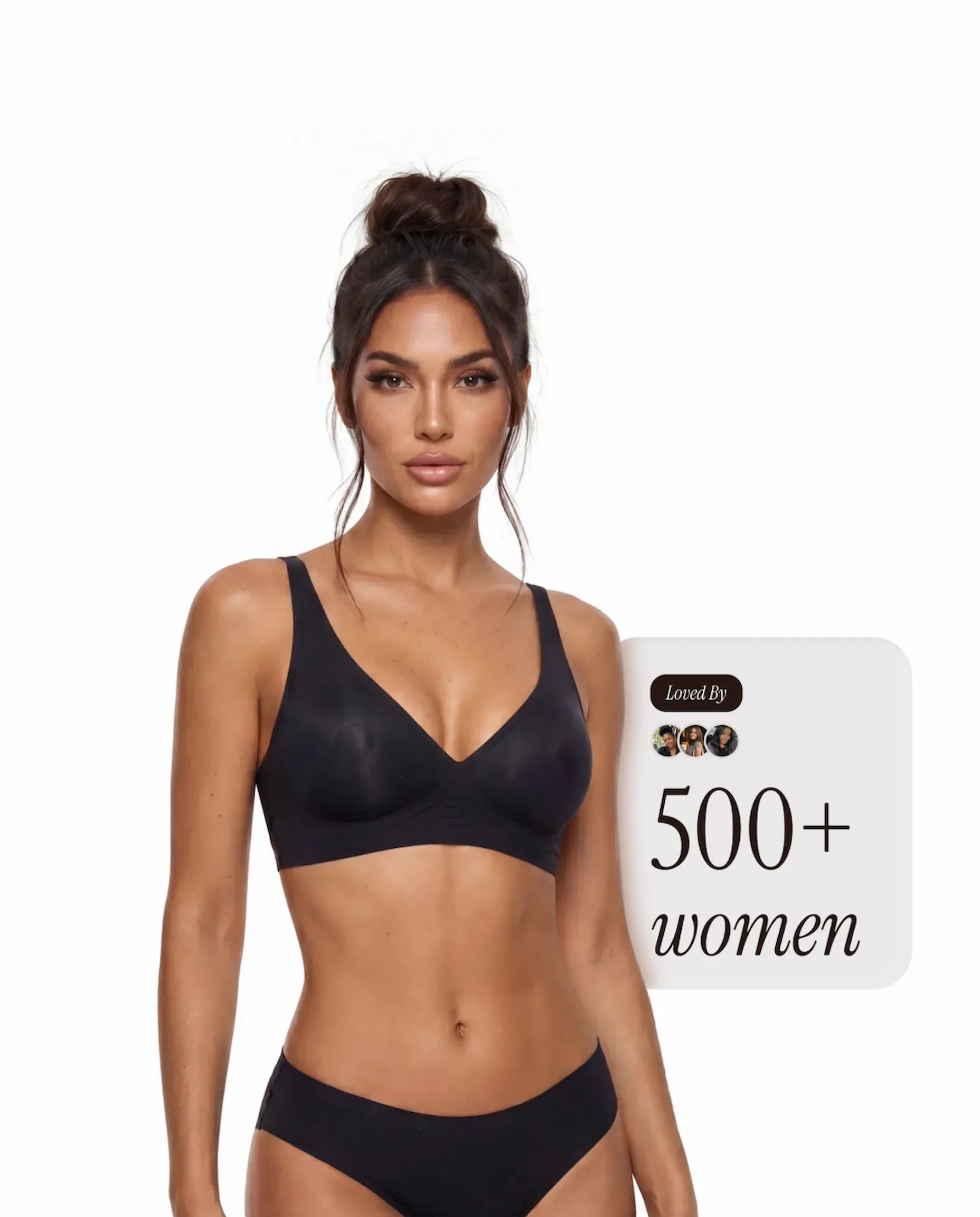 Shaping Wireless Push Up Nipple Jelly Bra | Midnight