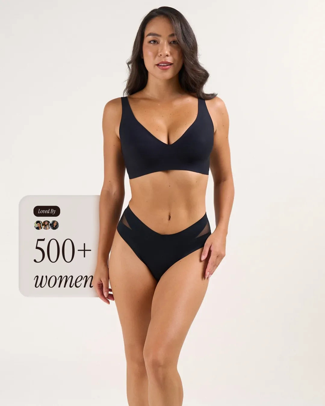 Shaping Wireless Deep-V Push Up Jelly Bra | Midnight