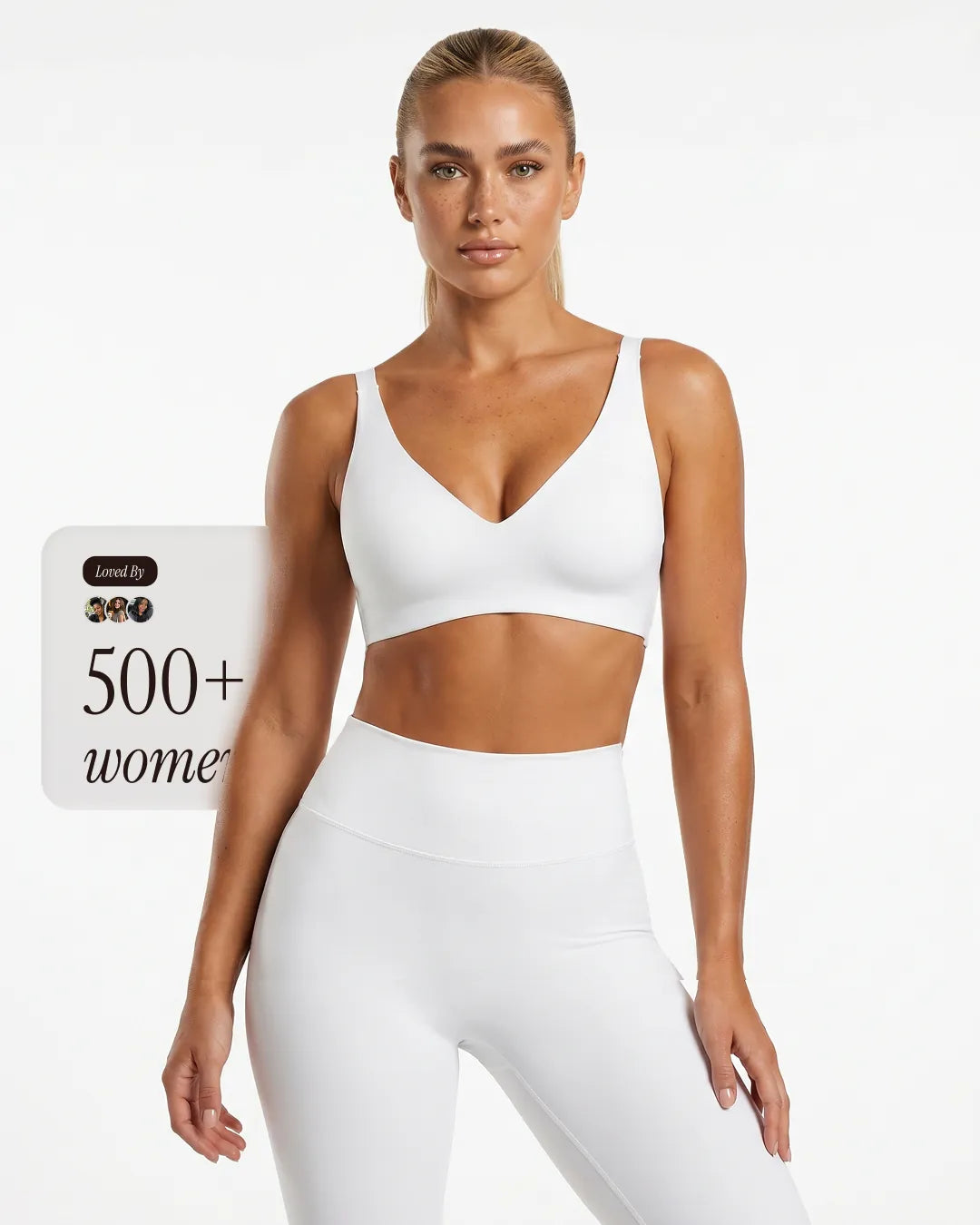 Shaping Wireless Deep-V Push Up Jelly Bra | Pearl
