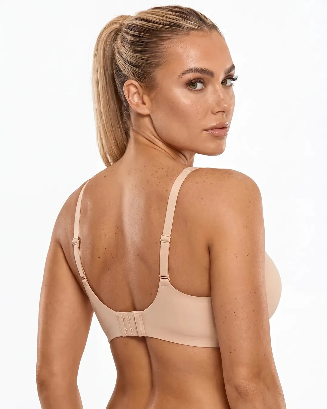 Shaping Wireless Push Up Nipple Jelly Bra | Beige
