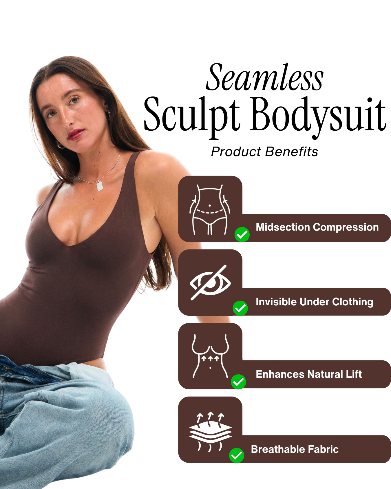 Seamless Sculpt Bodysuit | Cocoa