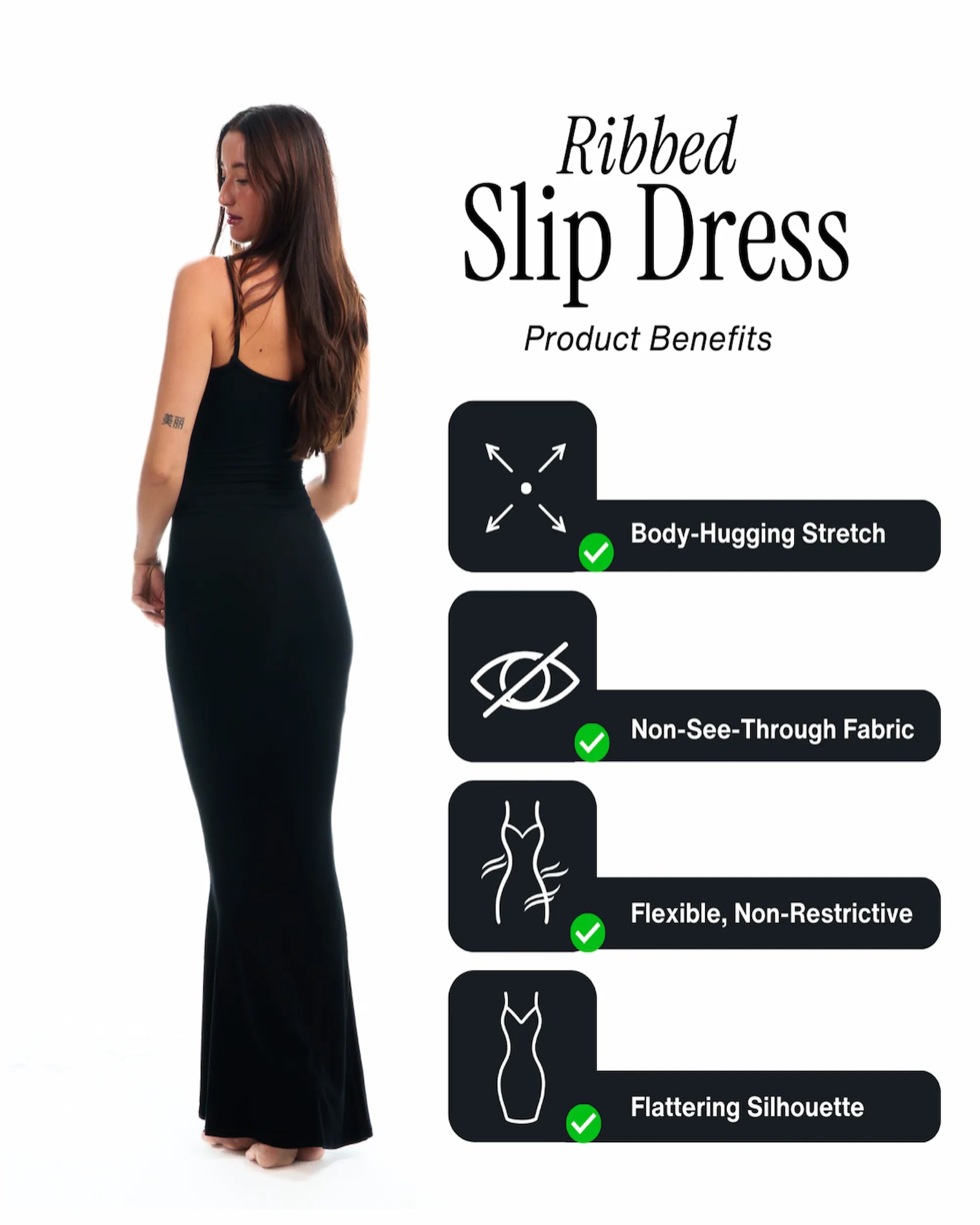 Luxe Ribbed Sculpting Slip Dress