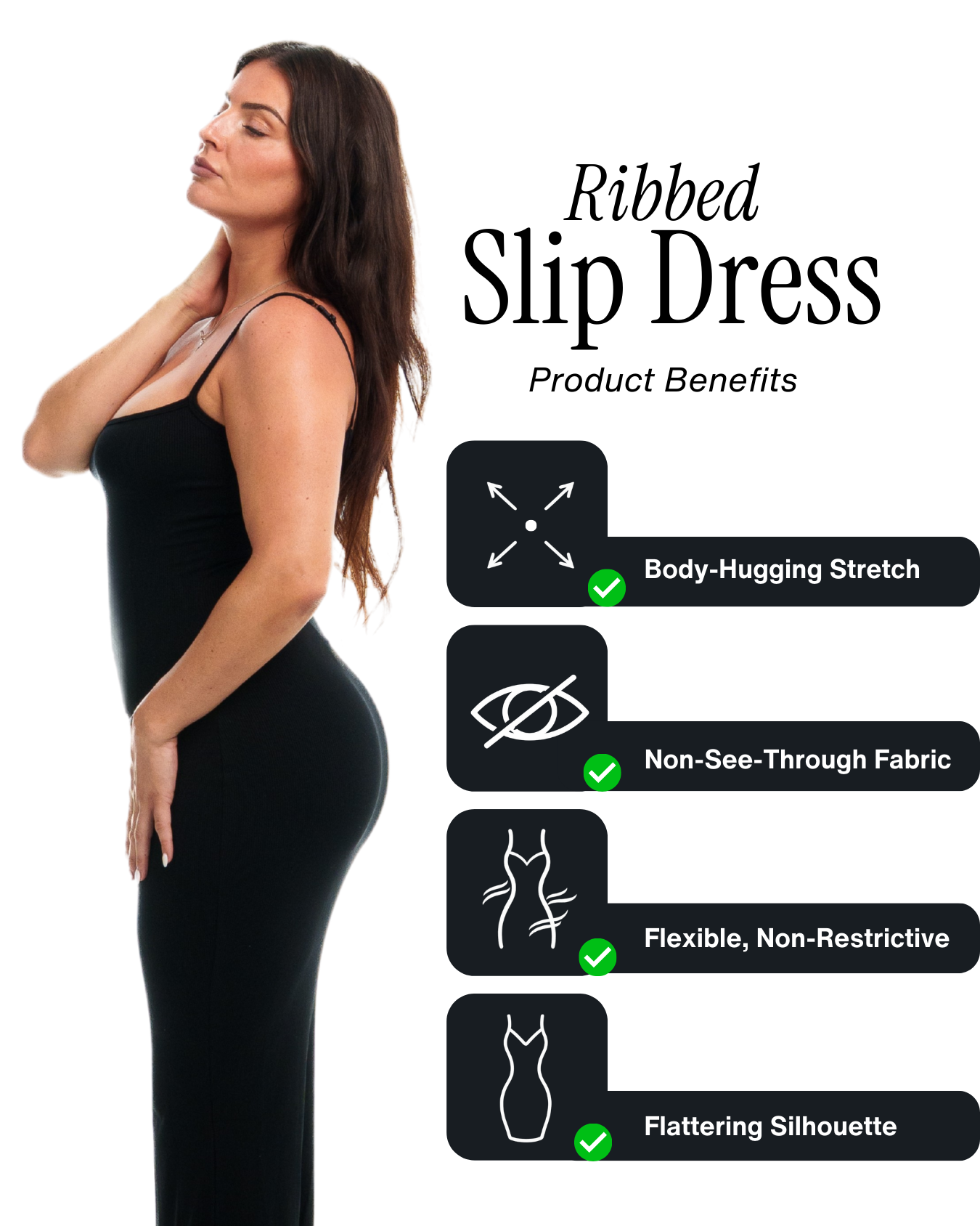 Luxe Ribbed Sculpting Slip Dress