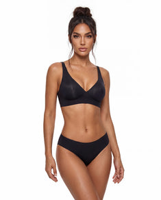 Shaping Wireless Push Up Nipple Jelly Bra | Midnight